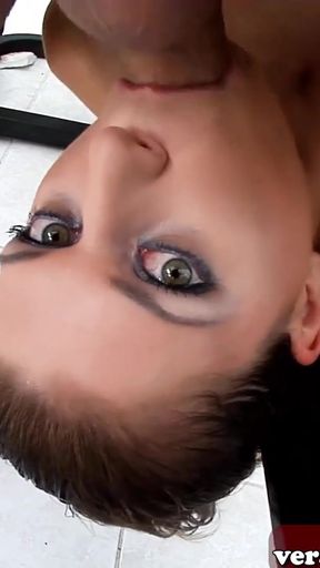 Memorable moment from "Brunette model get blowjob blowgang and cum facial"