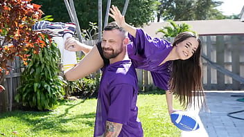 Game Day Gone Wild, Tiny Babe Rides Stepdad&#039_s Dick Harder Than She Cheered