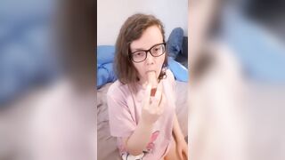 Trans Girl Deepthroat Dildo Compilation (Lots of Gagging)