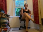 JOI in tan stockings with Ava Venice Garlett