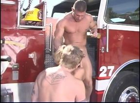 Horny firefighters had quick fuck after their duty
