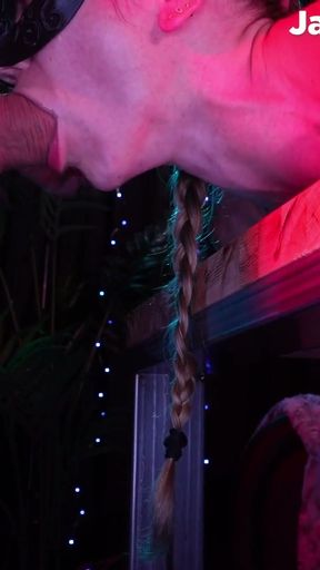 Wax play and spanking build up to a deepthroat - Janemasqueradeporn - on Stripchat   Clip 1