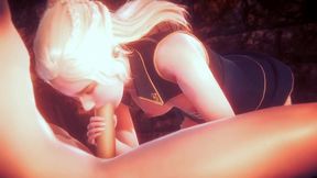 queen daenerys stormborn gives blow job in pov - game of thrones parody