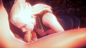 queen daenerys stormborn gives blow job in pov - game of thrones parody