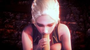 queen daenerys stormborn gives blow job in pov - game of thrones parody
