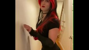 Goth Crossdresser in Sexy Skirt