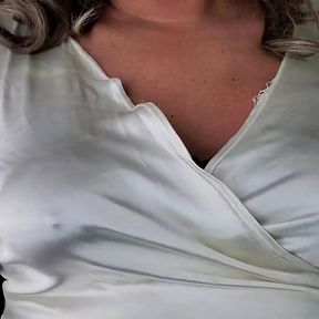 White Satin Top