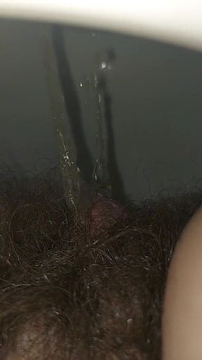 Pissing Woman, Hairy Pussy Pissing