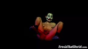 Kinky Masked Clown Teases His Asshole And Floppy Dick