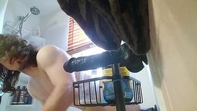 Sissy Riding in Shower