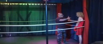 Mature Blonde Sensation's Wild Gangbang in Wrestling Ring