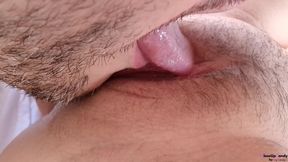 Extreme Close up Clitoris! Eating Squirting Unshaved Wet Pussy
