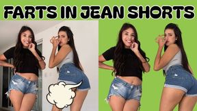 Farting in denim shorts with my friend