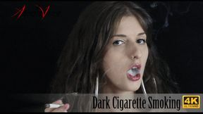 Dark Cigarette Smoking (SD, mobile version) - Fetish Art, Big Boobs Cleavage, Cigarette Smoking!