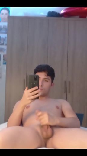 Jerking off and Cum Mirror