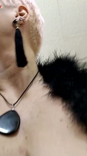 My wild bitch girl in a kitty costume: piercing, hard fucking, devoted dick sucking.!. ))   Clip 1