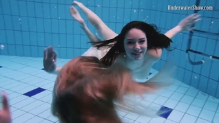 Andrejka and Anetta underwater hot lesbians