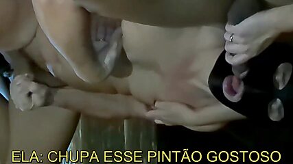 Bi Cuck Slurps Massive Black Dick in Super Slow Mo, Wife Watching Him Guzzle Every Fucking Drop