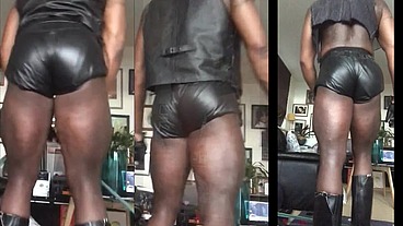 Leather Encased Muscle Butt Squats