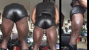 Leather Encased Muscle Butt Squats