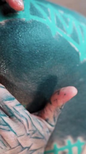 Anal Fuckl Hippie Tattooed Self fucking with a Dildo   Clip 1