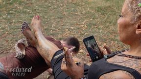 I love using you as a footstool in the park