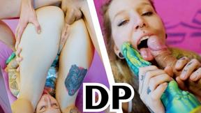 ”hard assfucking + Double penetration with toy / TATTOO PUNK chick gets DEEP THROAT facefucked, ASS TO MOUTH, gape (goth alt)”