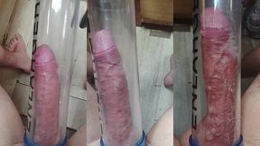 day 20 big dick getting milked dry after pumping with a cock ring. getting thicker!