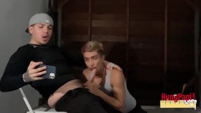 Gay Cholo Sucks Gang Thugs Cock
