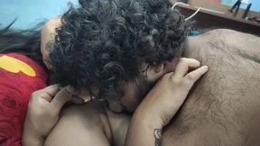 Nighty Removal and Hot Romance with Boobs Press