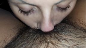 Sucking my clit until I cum - Lesbian Illusion Girl
