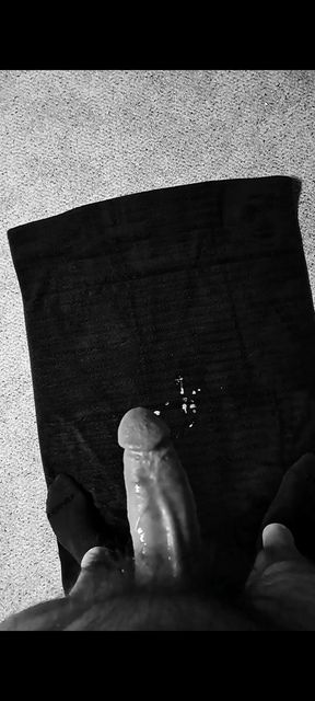 Stroking thick cock until it explodes