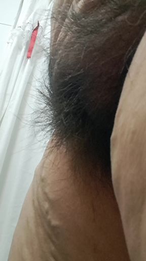 Mom's mature pussy is fat and hairy, perfect for fucking.