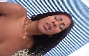 Busty brazil tgirl in horny slaking