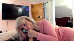 Cheating Step-Mom Sucks Step-Son w/ Step-Dad on Phone Call