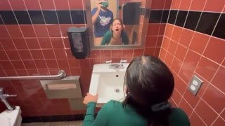 Hailey Rose gets Creampie in Whole Foods Public Bathroom