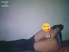 Sofiblack Gets Ass Fucked with Big Toy and Creamy Ass