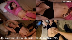 REMASTERED 18 Year Old Emily's Tickle Audition + POV - Full HD