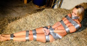 Natalie All Taped Up Immobile Tapegagged