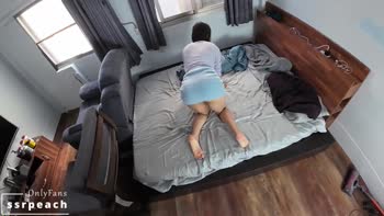 AsianPeachyQueen's POV Big Ass Treat: College Girl Cum Inside
