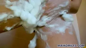 Cute Asian Chick Laughs While Deep-Throating Big Cock