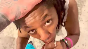 18 Yo Submissive Petite Black Girl Sucking White Cock