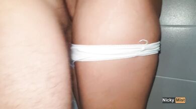 CUMMING IN MY WHITE CHEAP PANTIES AND PULL THEM UP - Nicky Mist 4K