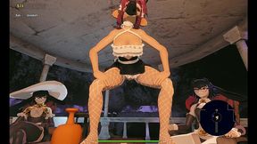 mousetrap theft & bondage [ bdsm hentai game ] ep.4 twerking in bunnysuit for a femboy and futanari couple !