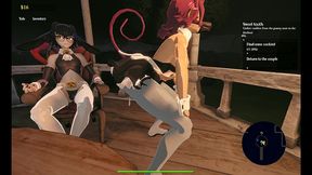 mousetrap theft & bondage [ bdsm hentai game ] ep.4 twerking in bunnysuit for a femboy and futanari couple !