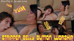 4K Ziva Fey - Stripper Belly Button Worship With Jurnee Lane
