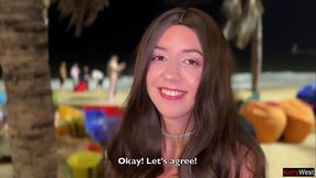 Cute club girl returns for a public POV hookup with creampie