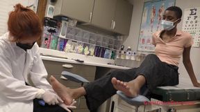 Perverted Podiatrist Stacy Shepard Takes Her Time Examining Jewel's Sweaty Feet During An Exam At GirlsGoneGyno Com