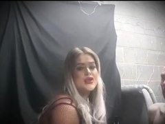 Mistress Laura Coast - Slapping In Long Gloves. PVC