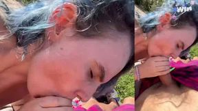 Saucy Beach Babe Gets Creampied After Public Blowjob - astounding hardcore porn!